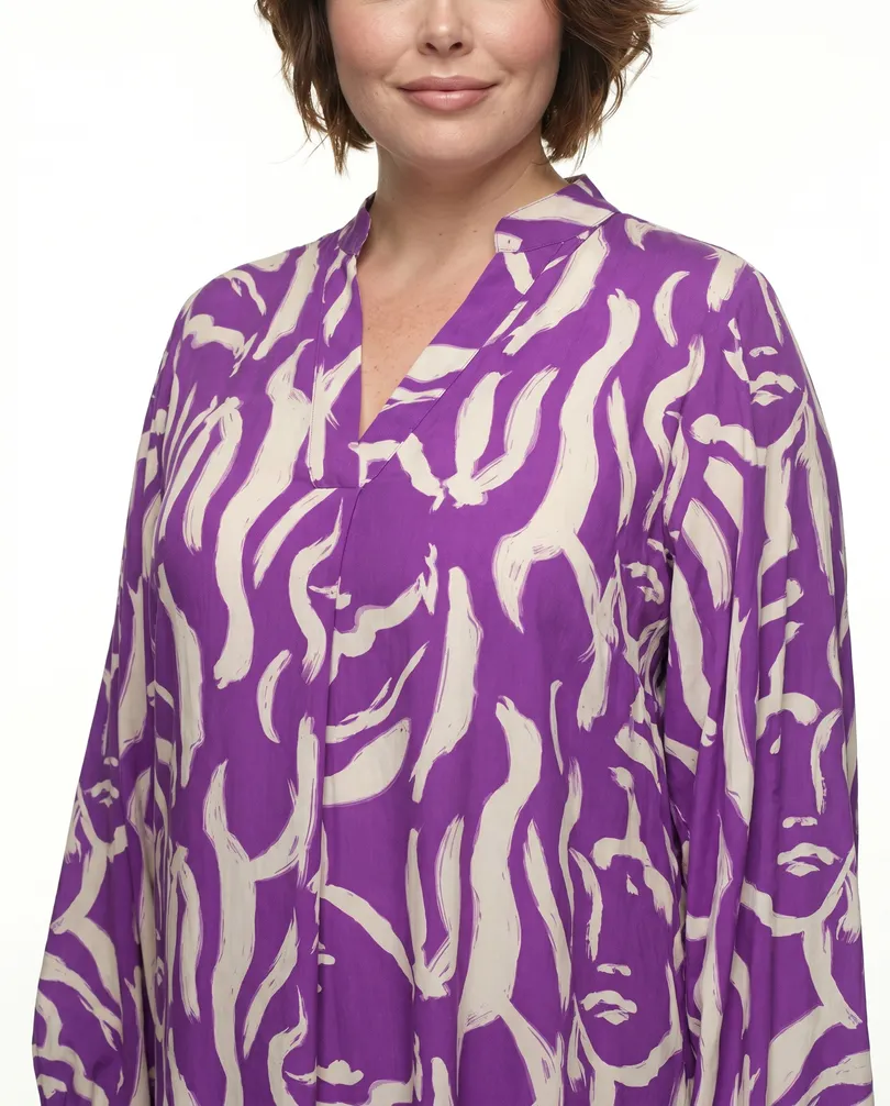 Tunika Kleid Print in  violett von Made in Italy (Bild 4)