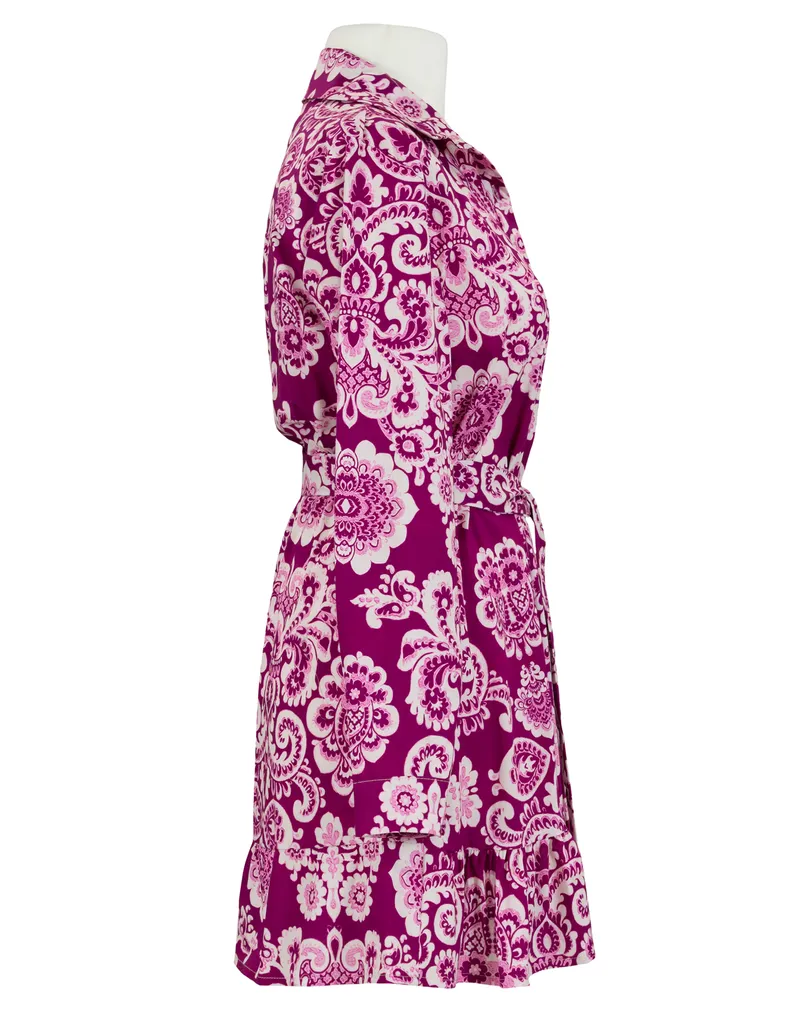 Tunika mit floralem Muster in  beere von Made in Italy (Bild 2)