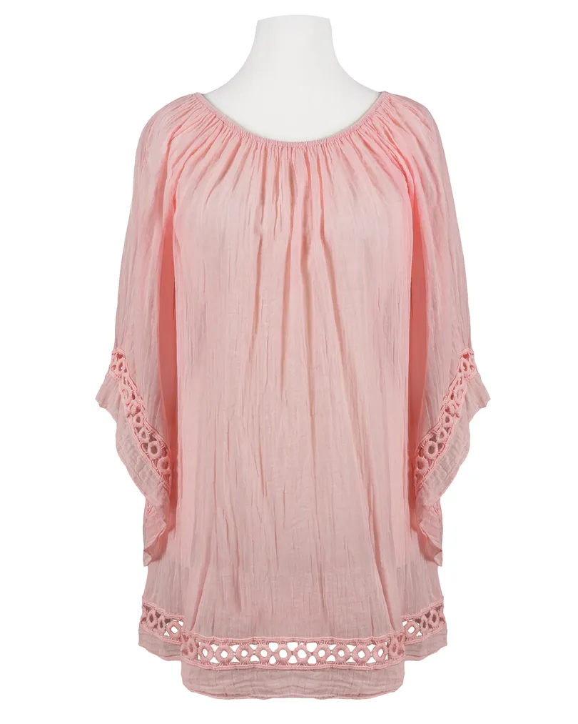 Tunika mit H�kelspitze in  rosa von Spaziodonna (Bild 1)