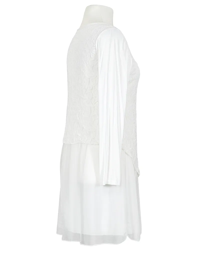 Tunika mit Spitze in  wei� von Spaziodonna (Bild 2)