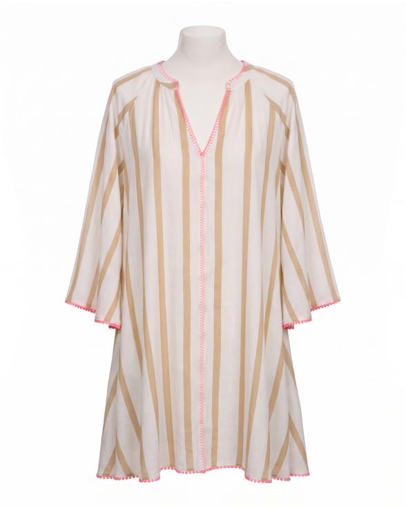 Tunika mit Streifen in beige von Selected Touch