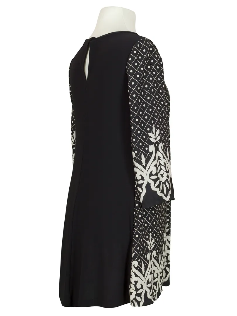 Tunika Ornamentprint in  schwarz von Diana (Bild 2)