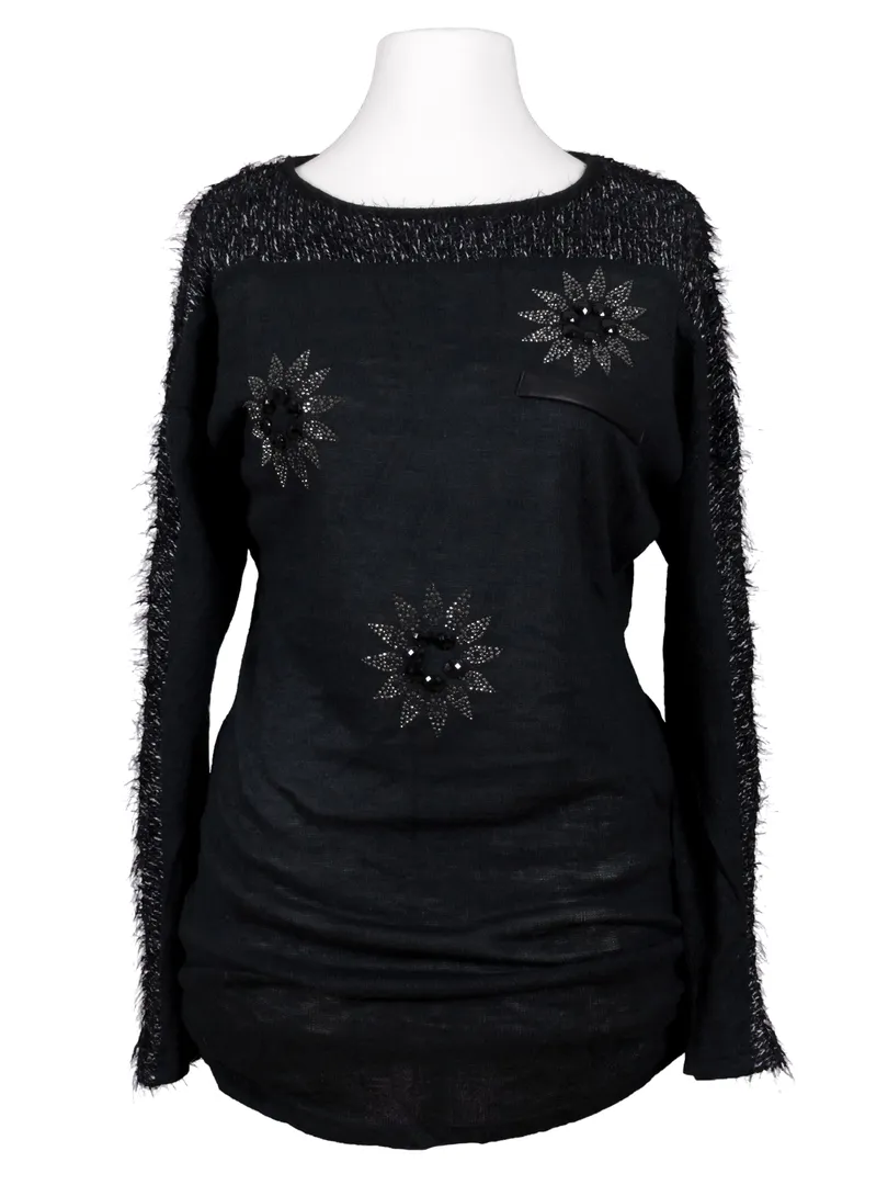 Pullover mit Schmuckseinen in  anthrazit von Fel 2 (Bild 1)