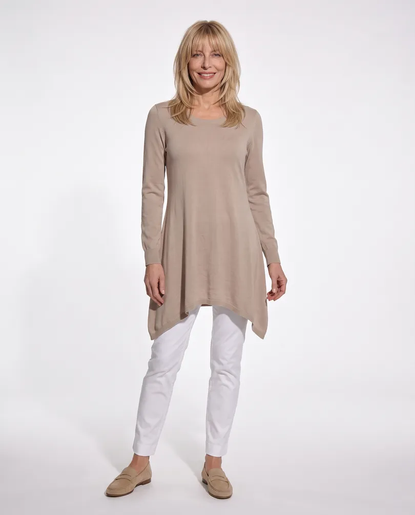 Tunika Pullover in  beige von Spaziodonna (Bild 3)