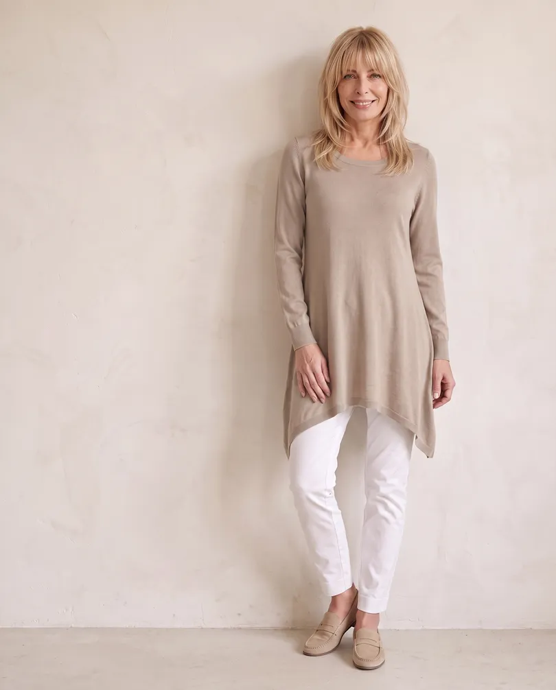 Tunika Pullover in  beige von Spaziodonna (Bild 5)