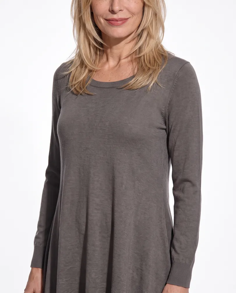 Tunika Pullover in  grau von Spaziodonna (Bild 4)