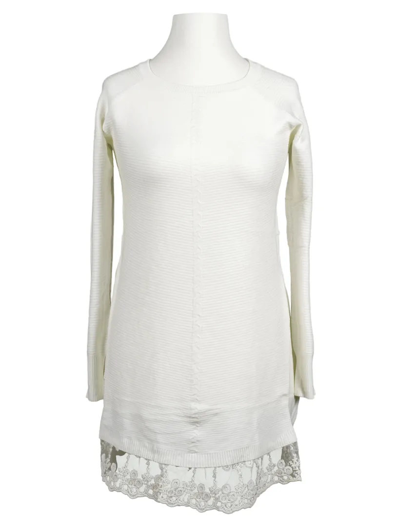 Pullover mit Spitze in  ecru von Primrose (Bild 1)