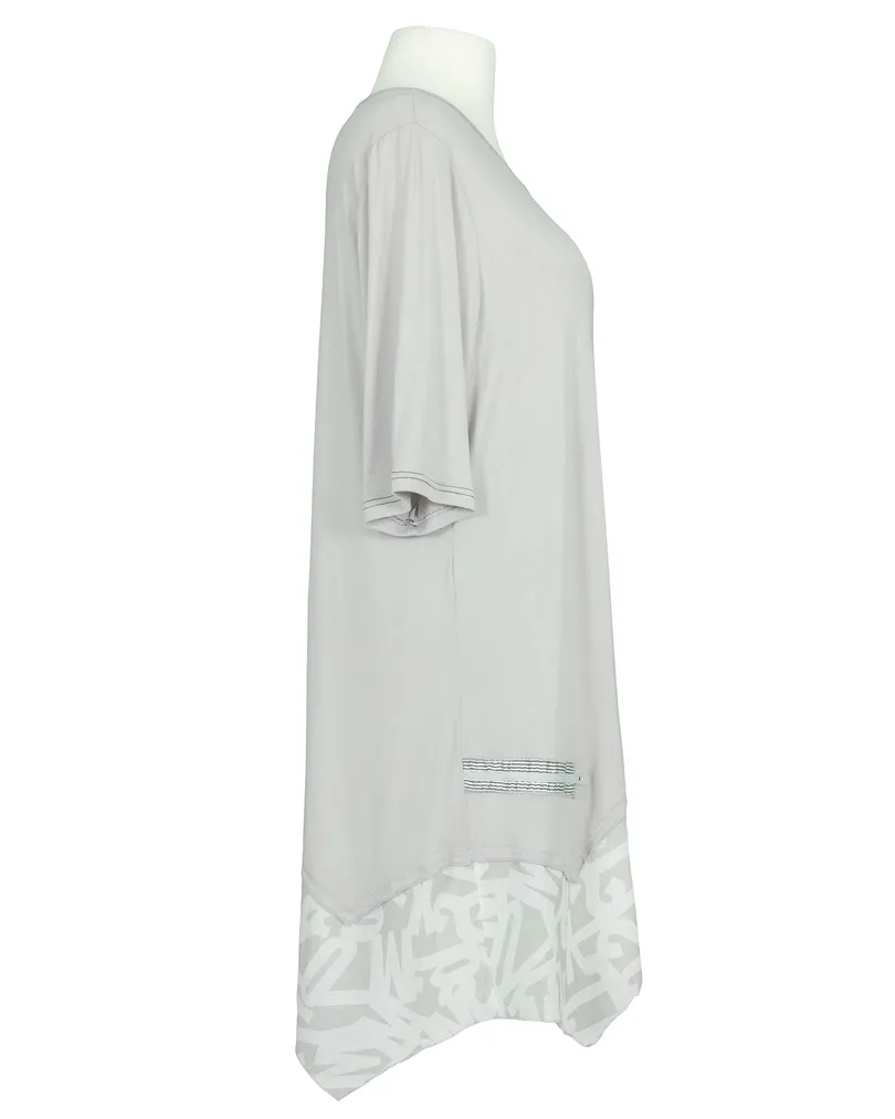 Tunika Shirt mit Print in  grau von Sha & Sha (Bild 2)