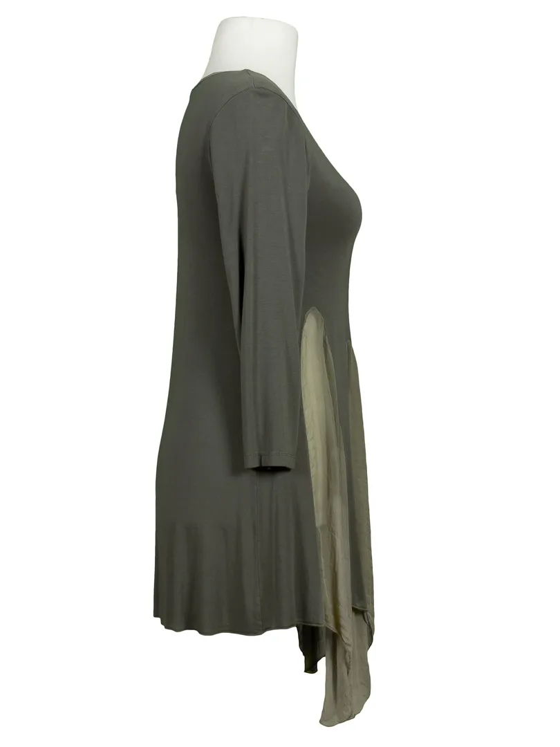 Long Shirt mit Seide in  oliv von La Contessa (Bild 2)