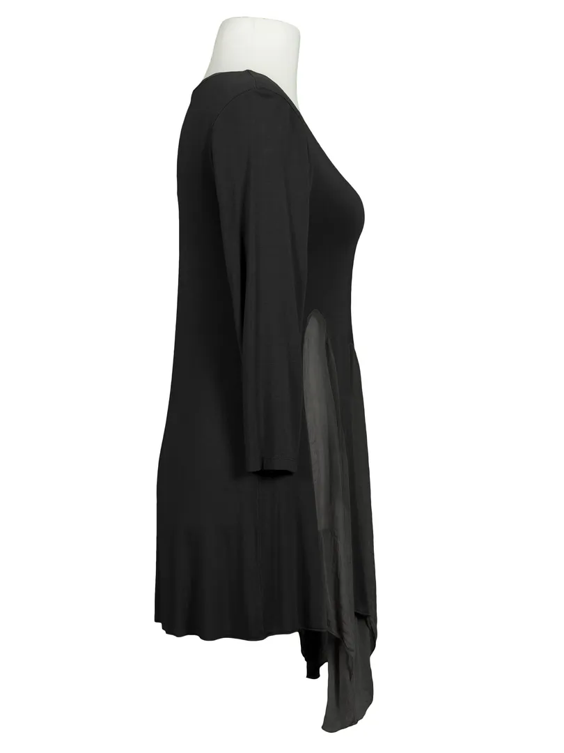Long Shirt mit Seide in  schwarz von La Contessa (Bild 2)