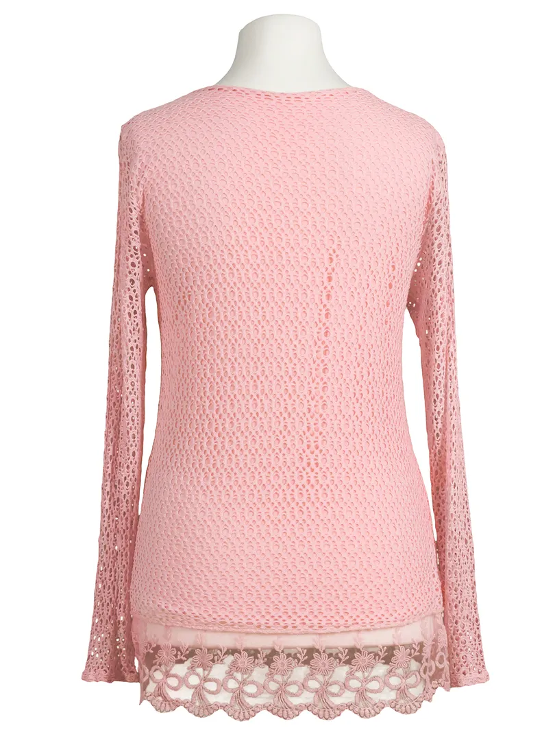 Tunika Shirt mit Spitze in  rosa von Italia Moda (Bild 2)