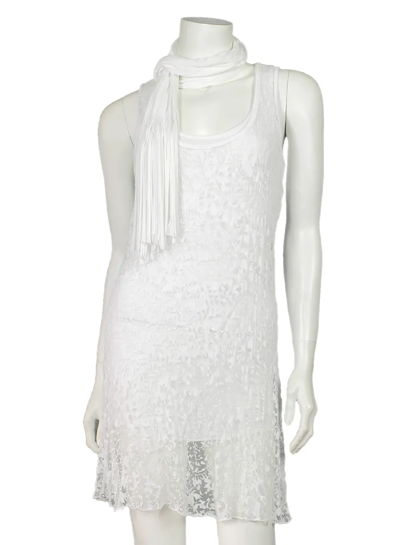 Long Top mit Schal in  wei� von Donnapiu (Bild 1)