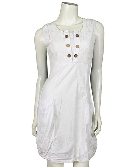 Kleid mit Spitze in  weiss von fashion made in italy (Bild 1)
