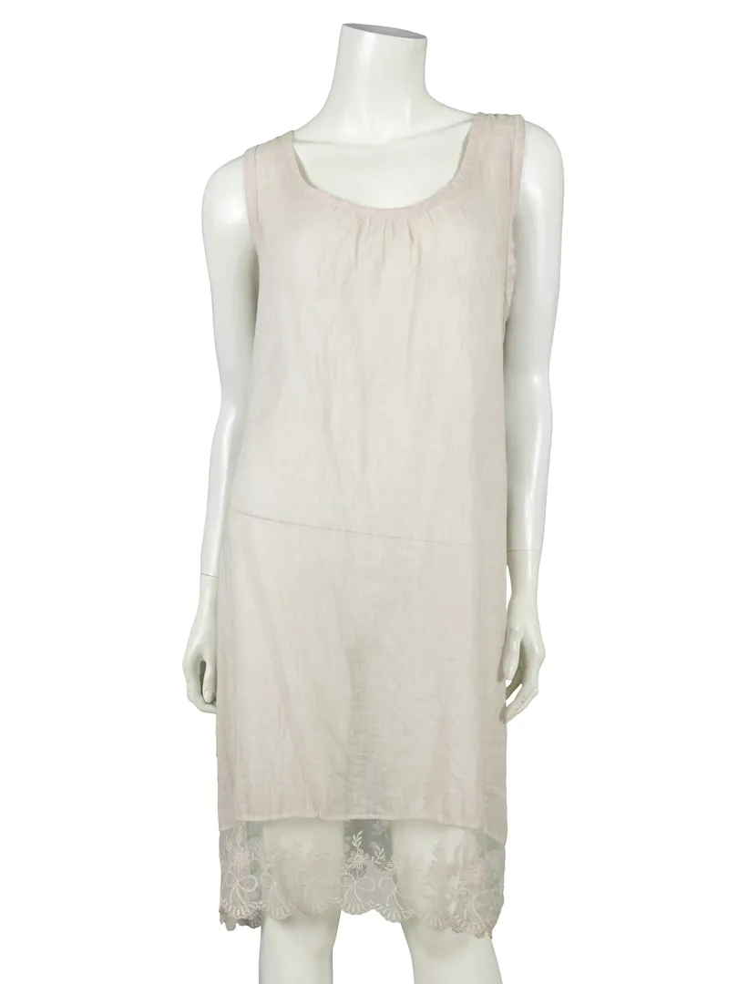 Unterkleid Spitzensaum in  rosa von Pronto Moda (Bild 1)