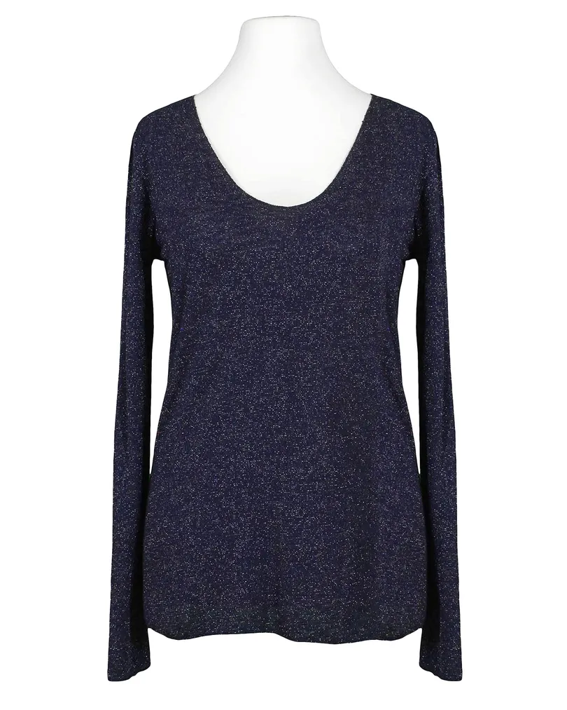 Longsleeve mit Glanzgarn in  blau von Spaziodonna (Bild 1)