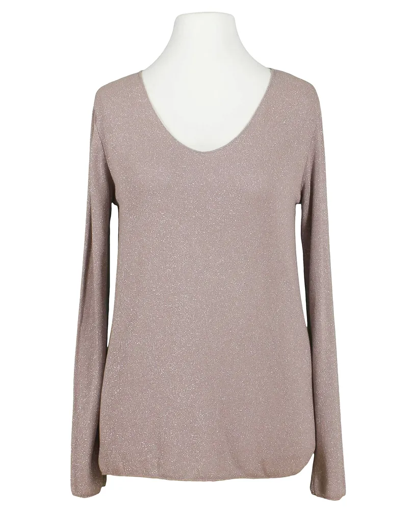 Longsleeve mit Glanzgarn in  rosa von Spaziodonna (Bild 1)