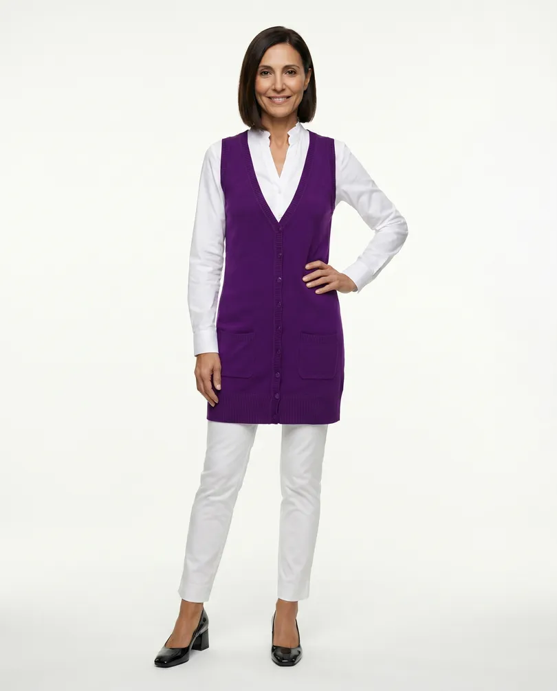 Weste lang in  lila von FASHION (Bild 2)