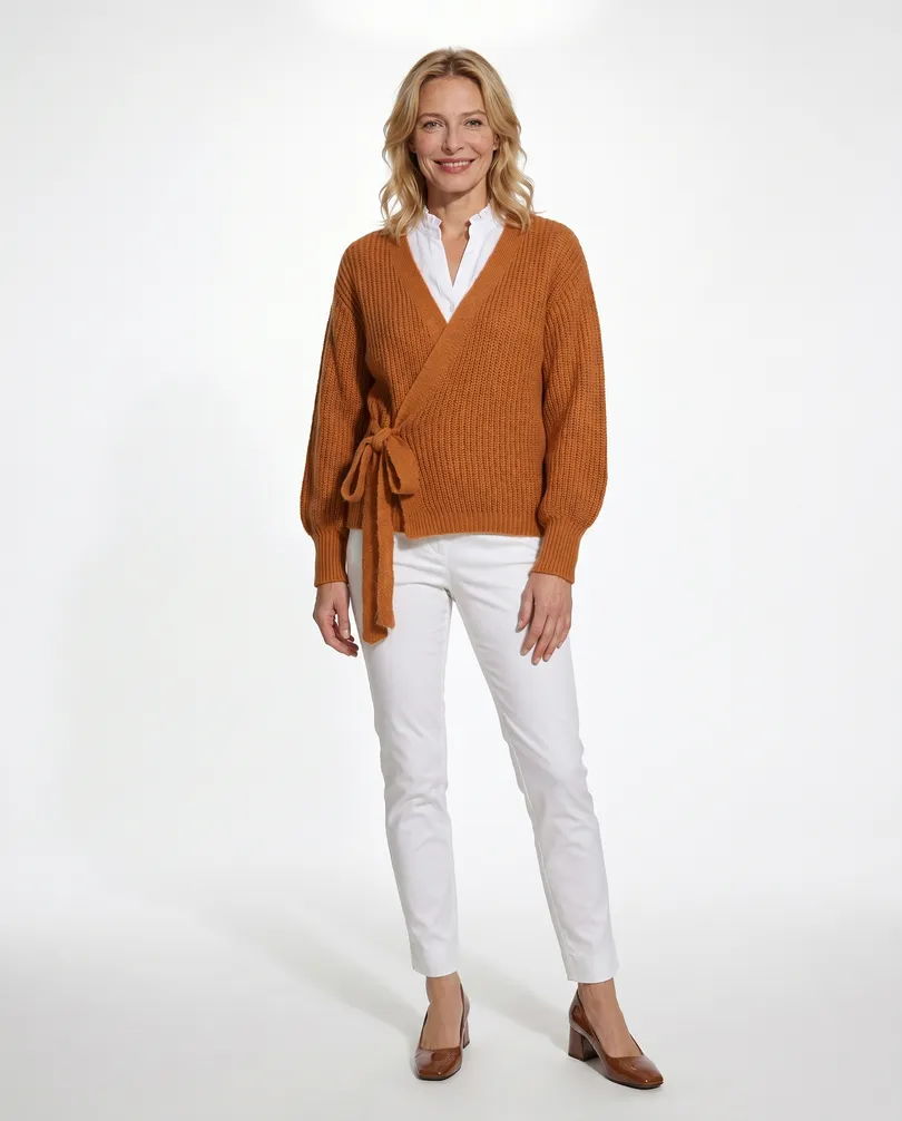 Wickel Strickjacke in  orange von Diana (Bild 3)