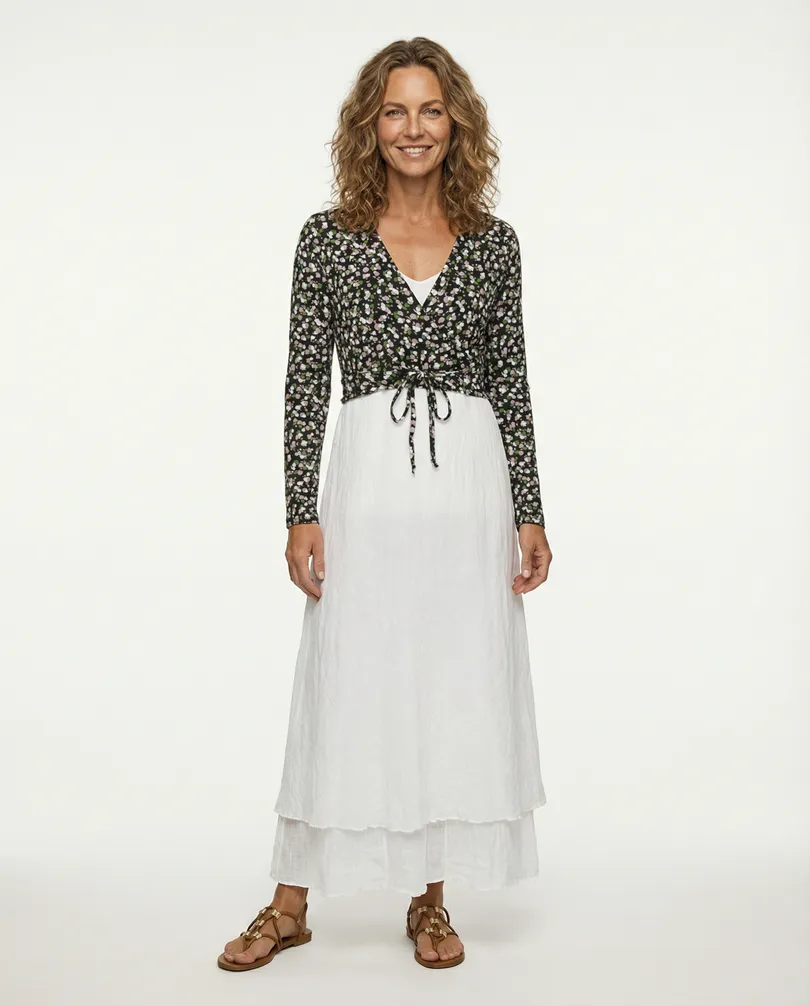 Wickelbolero Baumwolljersey in  schwarz von FASHION (Bild 2)