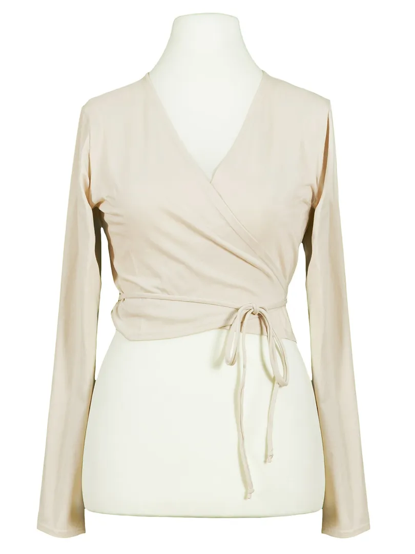 Wickelbolero Baumwolljersey in vanille von FASHION