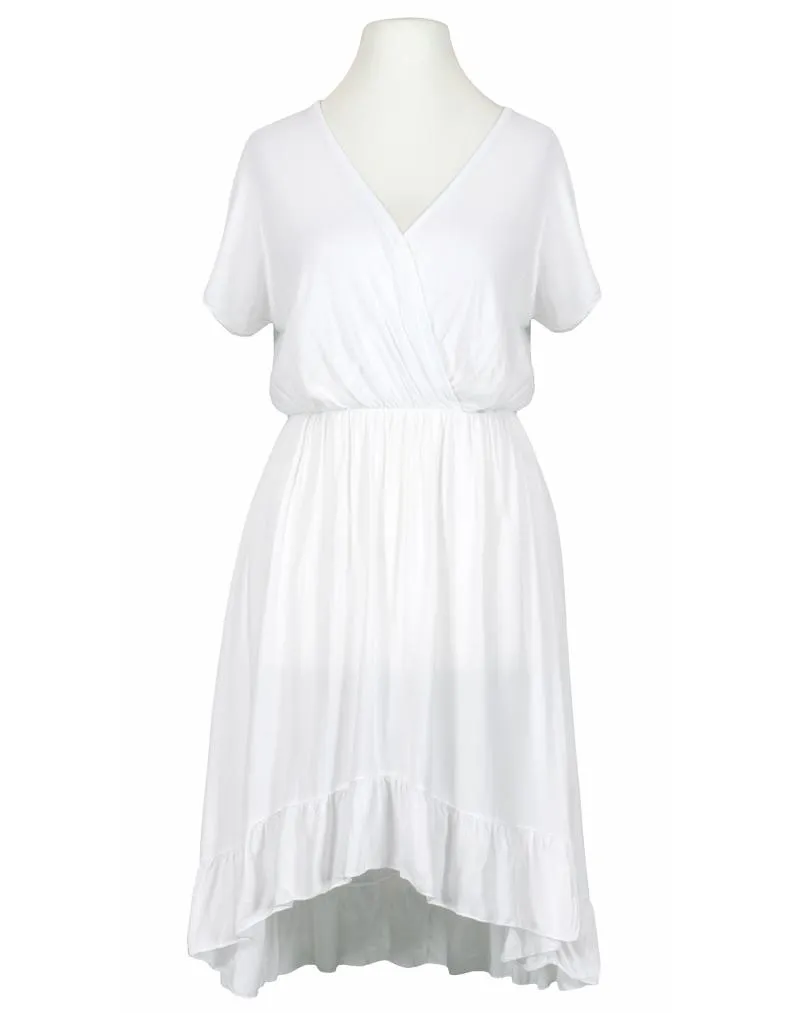 Wickeloptik Kleid mit Volant in  wei� von Spaziodonna (Bild 1)
