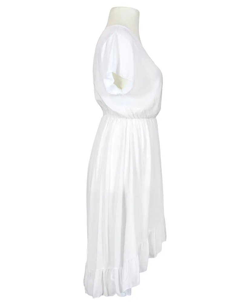 Wickeloptik Kleid mit Volant in  wei� von Spaziodonna (Bild 2)