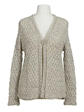 Ajour Strickjacke in  beige von Diana (Bild 1)