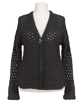 Ajour Strickjacke in  schwarz von Diana (Bild 1)