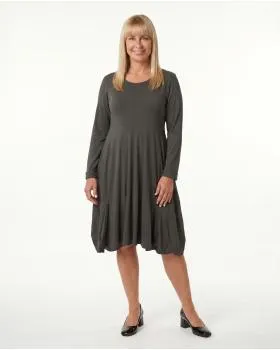 Ballonkleid in  anthrazit von Made in Italy (Bild 3)