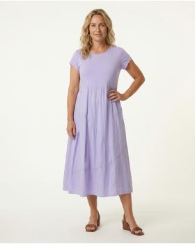 Ballonkleid Baumwolle in  lila von Wendy (Bild 3)