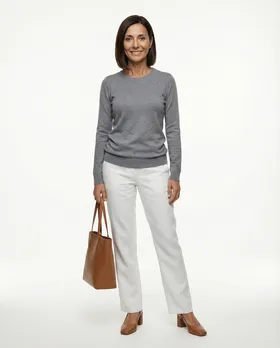 Basic Pullover in  grau von Beauty Women (Bild 2)