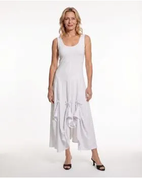 Baumwollkleid A-Linie in  wei� von FASHION (Bild 2)