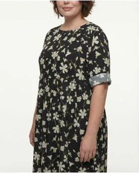 Baumwollkleid Floral in  schwarz von Wendy (Bild 6)