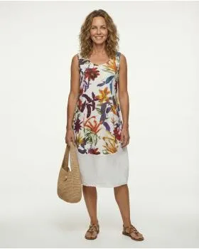 Baumwollkleid Floral in  wei� von Diana (Bild 3)