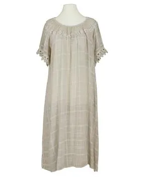 Baumwollkleid mit Spitze in  taupe von Spaziodonna (Bild 1)