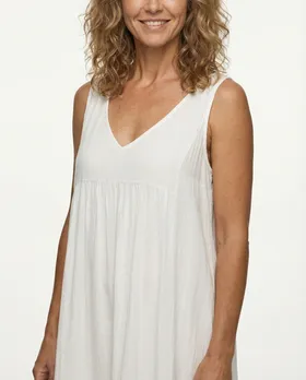 Baumwollkleid mit Spitze in  wei� von SENES Paris (Bild 5)