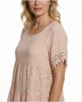 Baumwollkleid Spitze in  rosa von Diana (Bild 3)