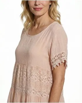 Baumwollkleid Spitze in  rosa von Diana (Bild 3)