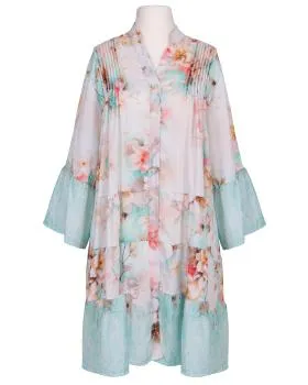 Blumenkleid mit Volants in  mint-rose von Sarah (Bild 1)