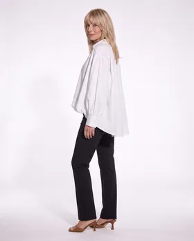 Bluse Ballonschnitt in  wei� von Made in Italy (Bild 4)
