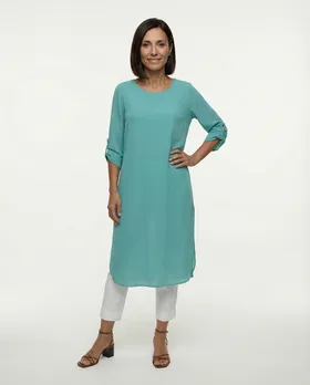 Bluse Chiffon in  t�rkis von Moda (Bild 3)