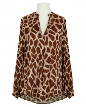 Bluse Giraffen Print in  kupferbraun von Made in Italy (Bild 1)