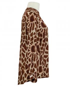 Bluse Giraffen Print in  kupferbraun von Made in Italy (Bild 2)
