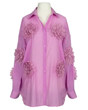 Bluse mit Blumen in  beere von Julia (Bild 1)