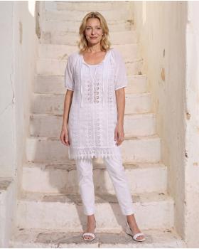 Bluse mit H�kelspitze in  wei� von Montan (Bild 4)