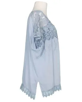 Seidenbluse mit Spitze 2-tlg. in  blau von XUNA (Bild 2)