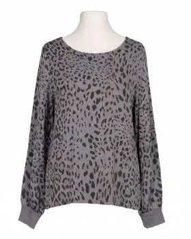 Bluse mit Seide und Leoprint in  grau von Style Touch (Bild 1)