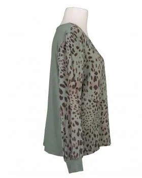 Bluse mit Seide und Leoprint in  khaki von Style Touch (Bild 2)