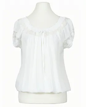 Bluse mit Spitze in  wei� von fashion made in italy (Bild 2)