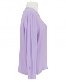 Bluse mit Stehkragen in  helllila von Made in Italy (Bild 2)